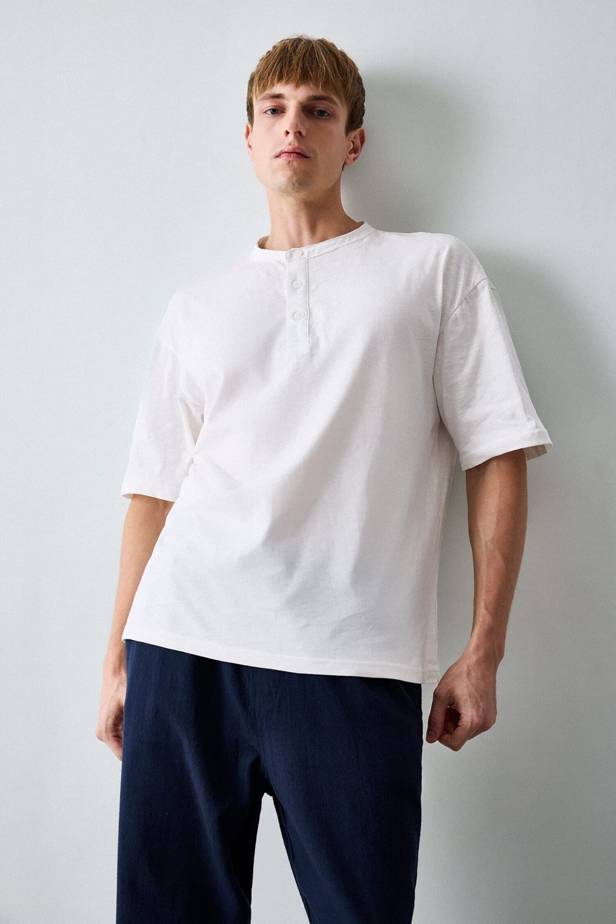 Boxy Fit Short Sleeve 100% Cotton T-Shirt