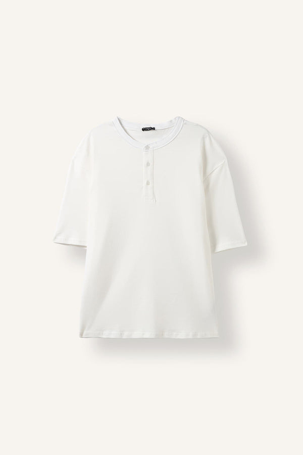 Boxy Fit Short Sleeve 100% Cotton T-Shirt