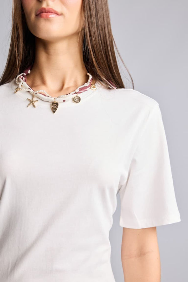 100% Cotton Crew Neck Short Sleeve White Mini Dress