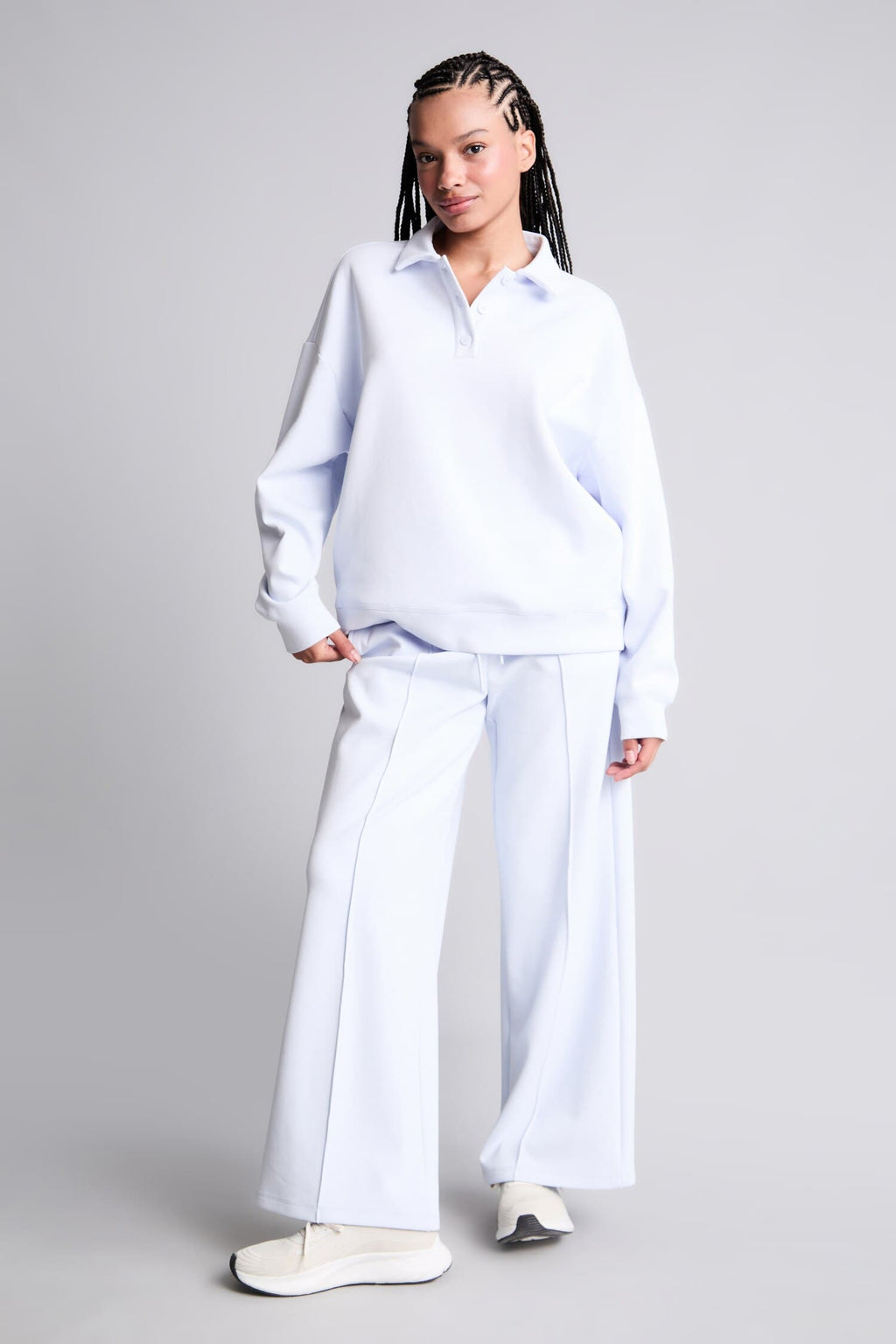 Overless Polo Collar Sports Sweatshirt