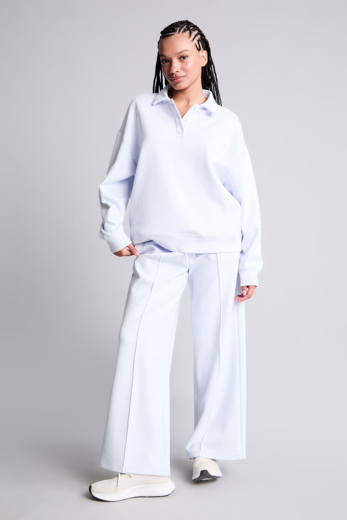 Overless Polo Collar Sports Sweatshirt