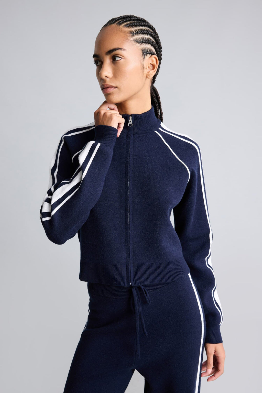 Standard Fit-Zippered Cardigan