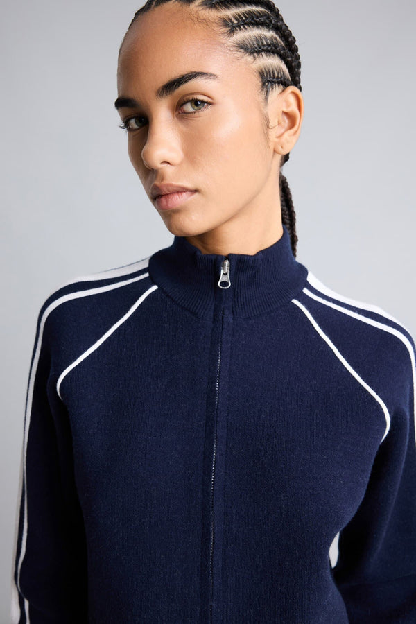 Standard Fit-Zippered Cardigan