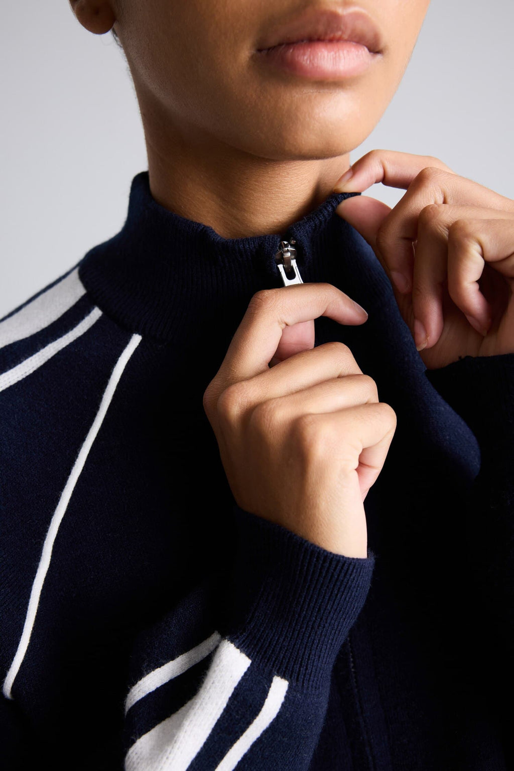Standard Fit-Zippered Cardigan