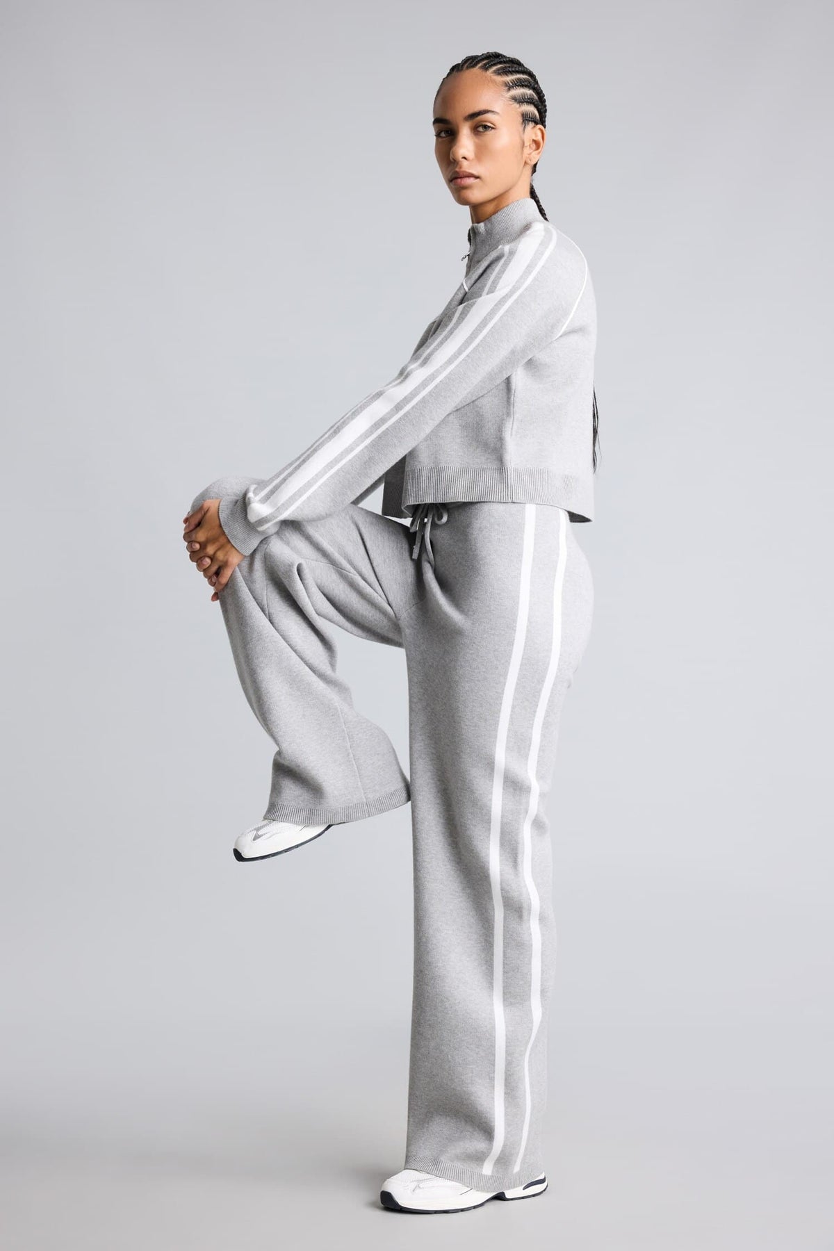 Standard Fit, Wide Leg Elastic Waist Sweatpants Main image