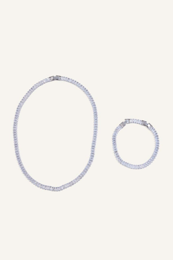 Women 2-Piece Jewelry Silver Set