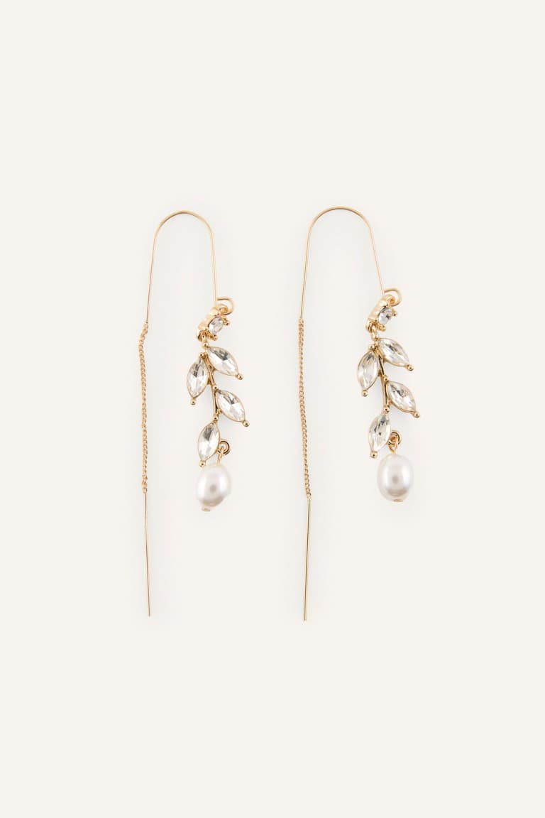 Women Gold Stone Earrings Main image