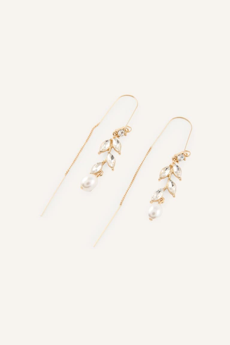 Women Gold Stone Earrings