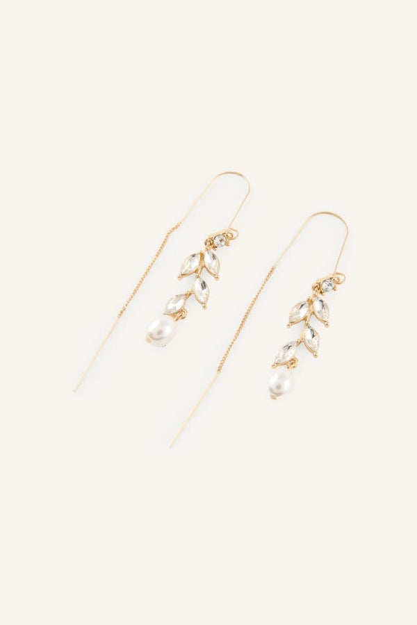 Women Gold Stone Earrings