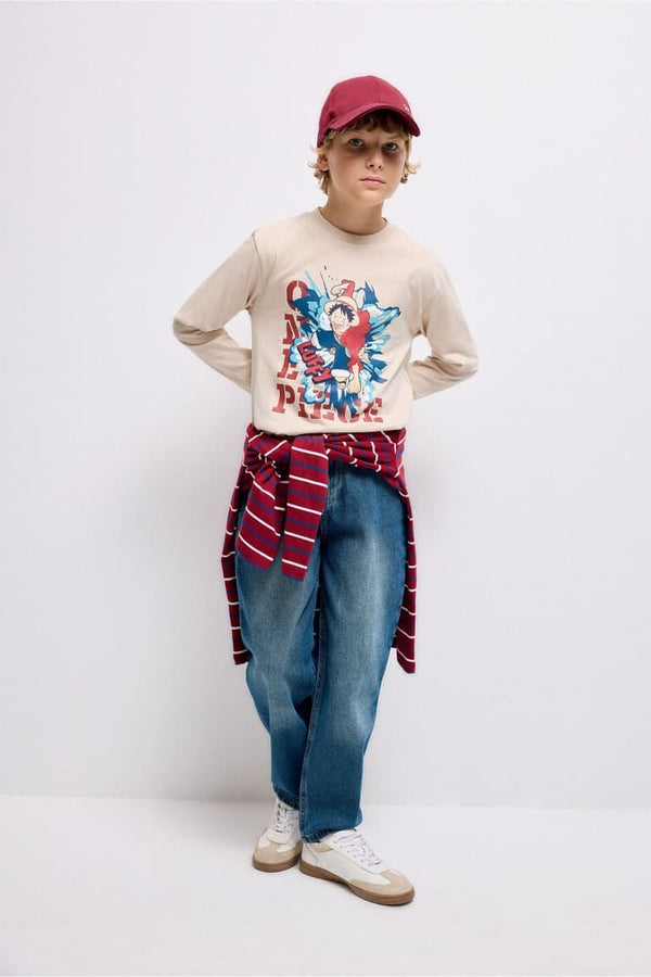 100% Cotton Balloon Fit Jean Light Blue Pants Boy