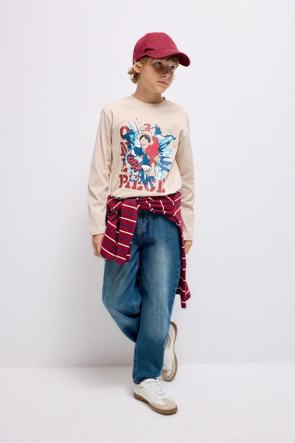 100% Cotton Balloon Fit Jean Light Blue Pants Boy