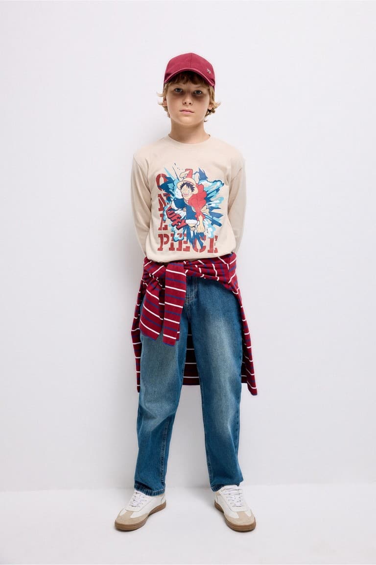 100% Cotton Balloon Fit Jean Light Blue Pants Boy