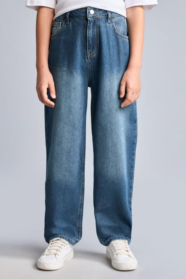 100% Cotton Balloon Fit Jean Light Blue Pants Boy
