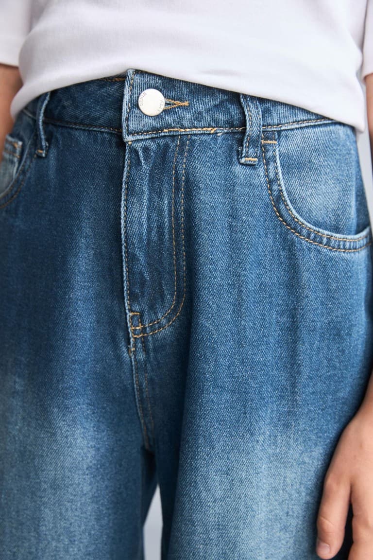 100% Cotton Balloon Fit Jean Light Blue Pants Boy