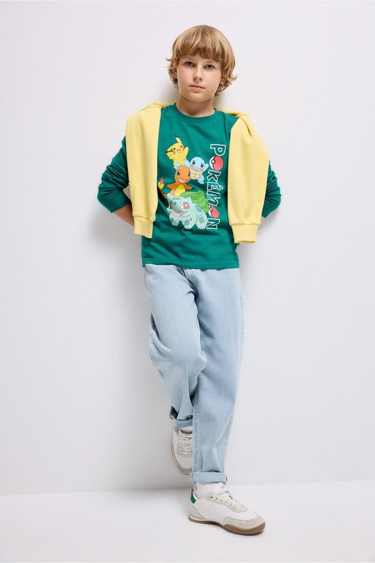 100% Cotton Balloon Fit Jean Light Blue Pants Boy Main image