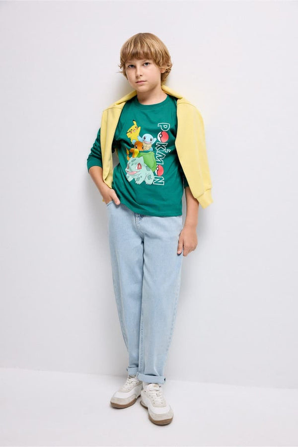 100% Cotton Balloon Fit Jean Light Blue Pants Boy
