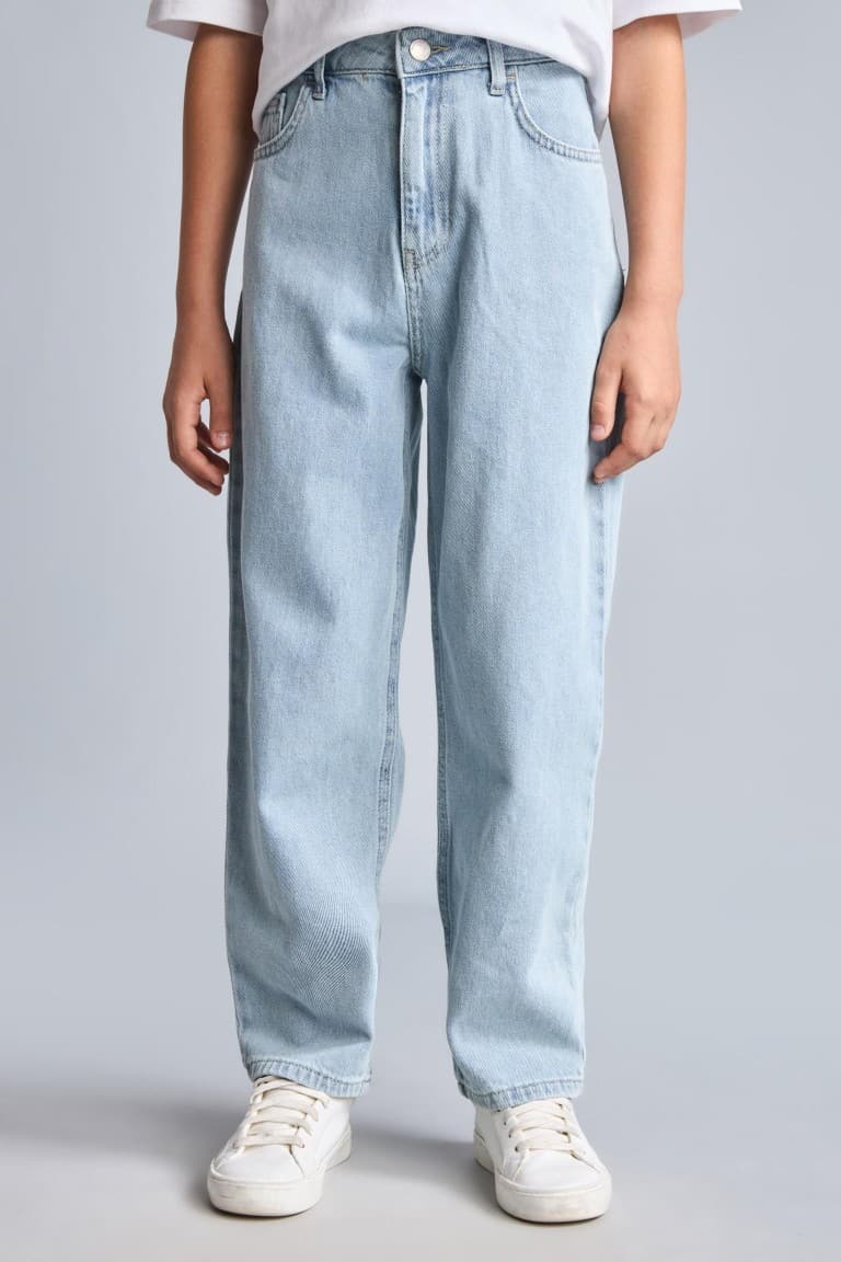 100% Cotton Balloon Fit Jean Light Blue Pants Boy