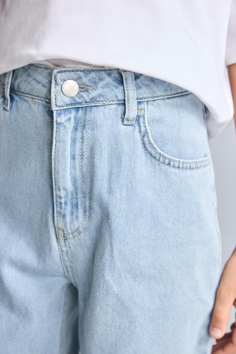 100% Cotton Balloon Fit Jean Light Blue Pants Boy