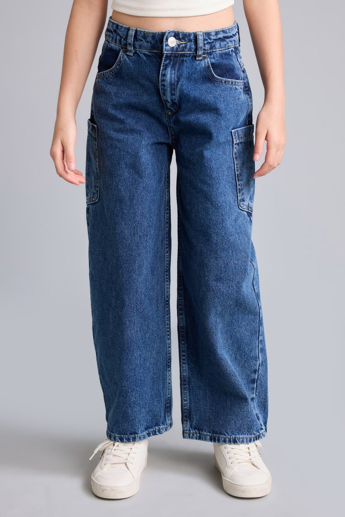 100% Cotton Baggy Fit Jeans Girls