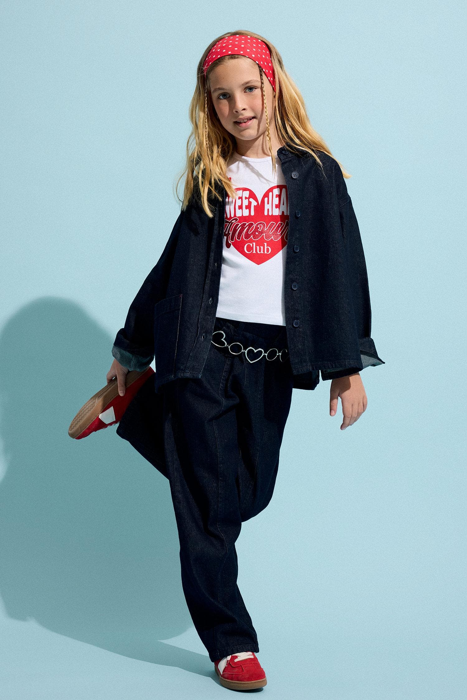 Wide Leg Stretchy Waisted Jeans Girl Secondary image