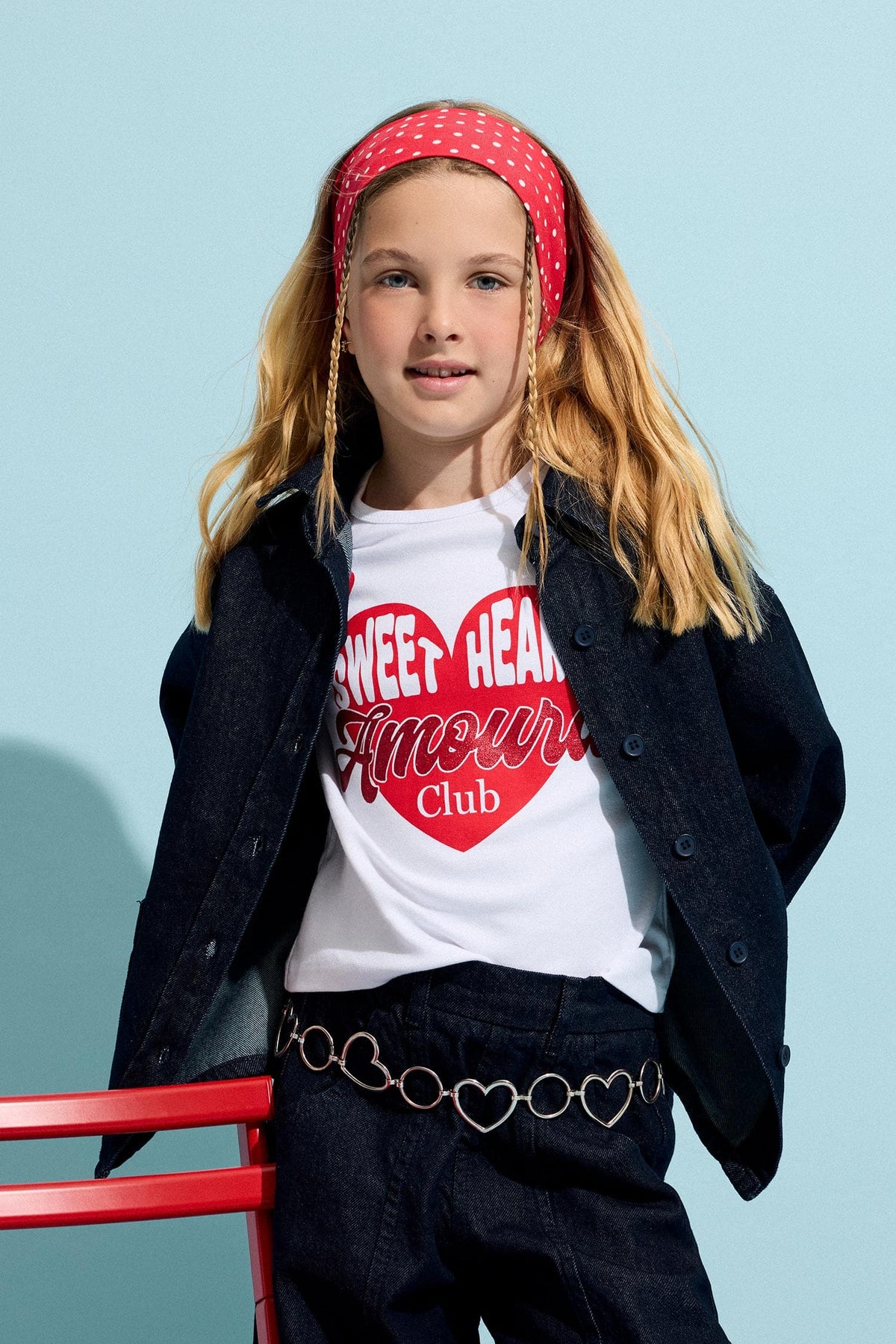 100% Cotton Navy Blue Jean Jacket For Girls Main image