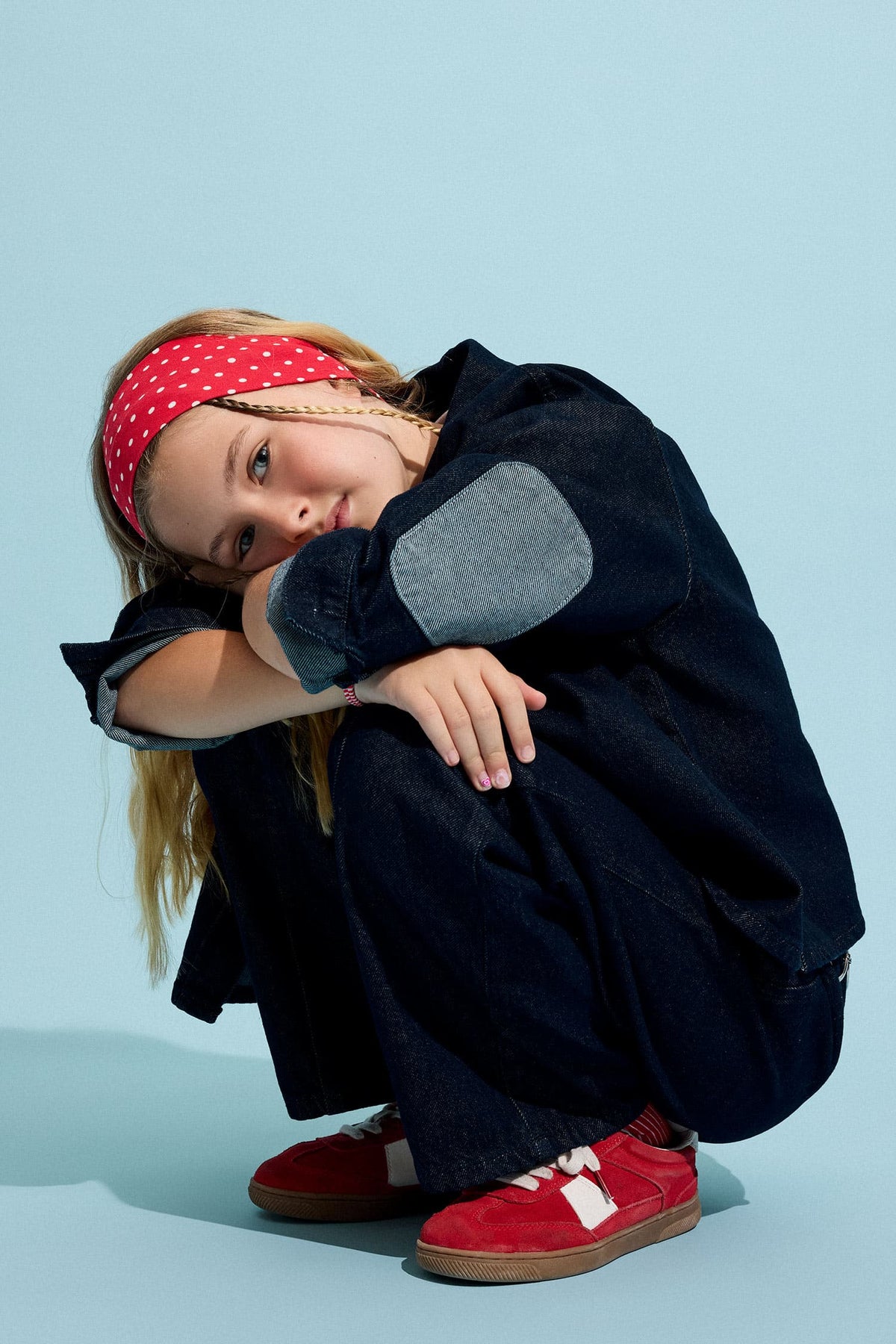 100% Cotton Navy Blue Jean Jacket For Girls