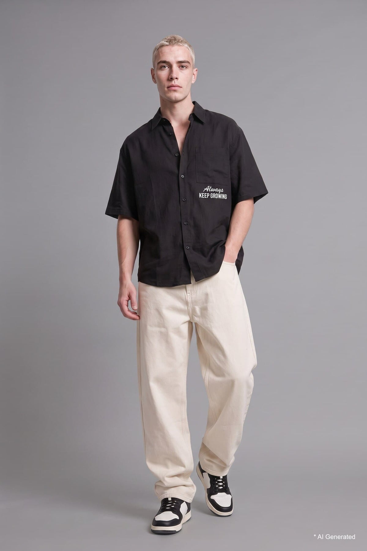 100% Cotton Overless Printed Short Sleeve Shirt