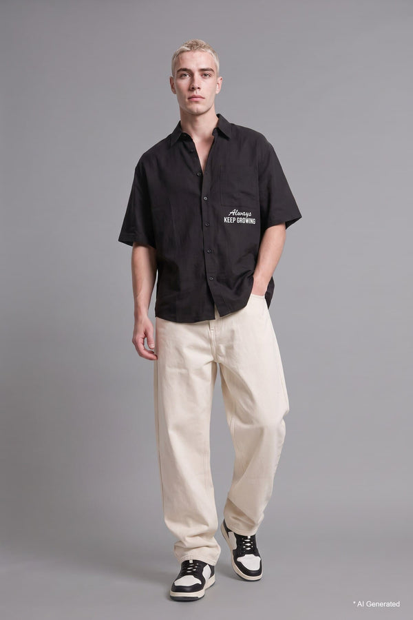 100% Cotton Overless Printed Short Sleeve Shirt