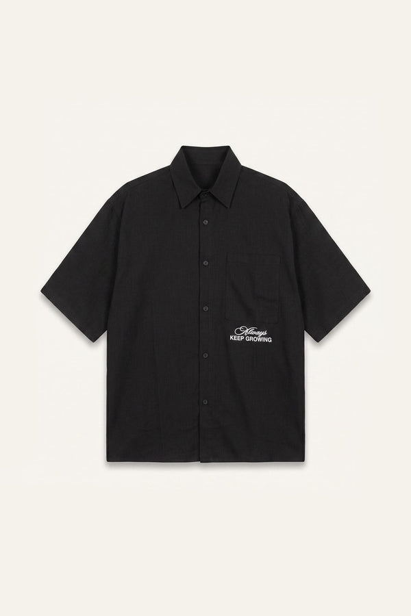100% Cotton Overless Printed Short Sleeve Shirt