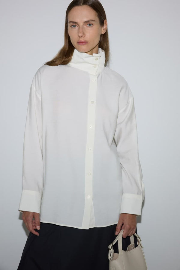 Regular Fit-Modal Long Sleeve Ecru Tunic