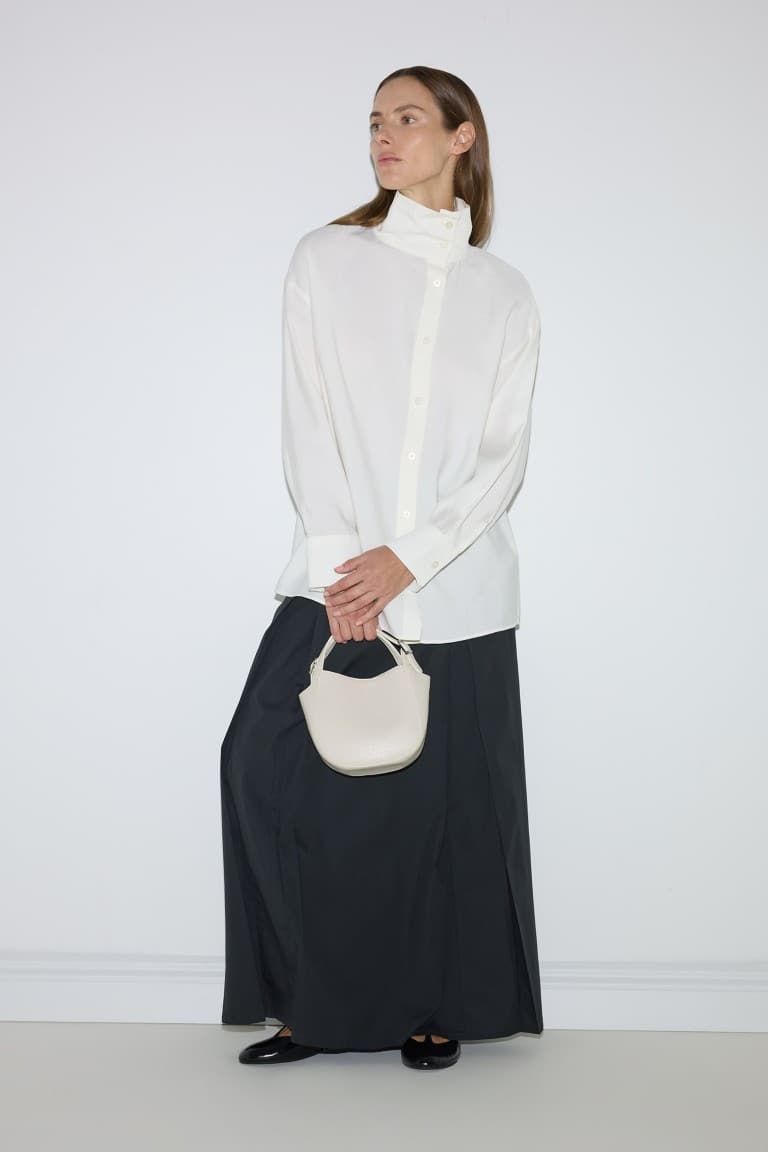 Regular Fit-Modal Long Sleeve Ecru Tunic Secondary image