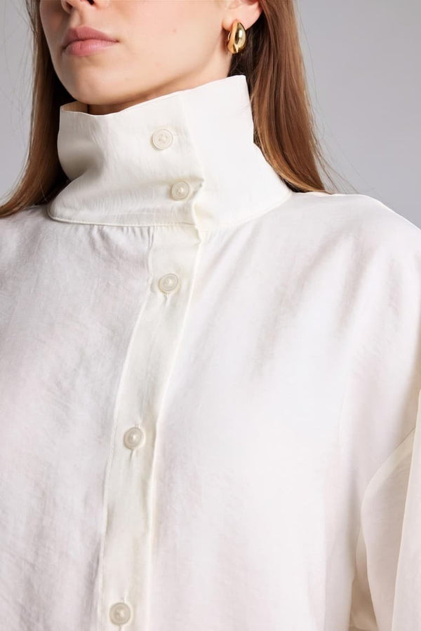 Regular Fit-Modal Long Sleeve Ecru Tunic