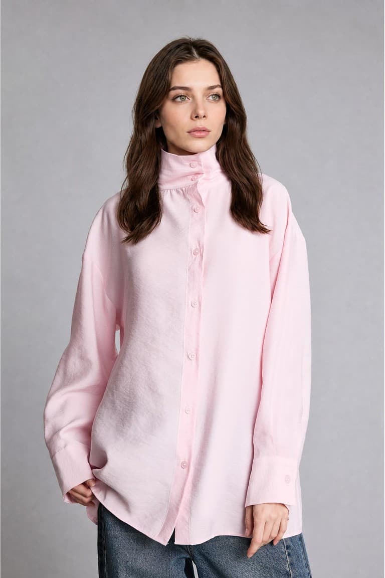 Regular Fit-Modal Long Sleeve Ecru Tunic