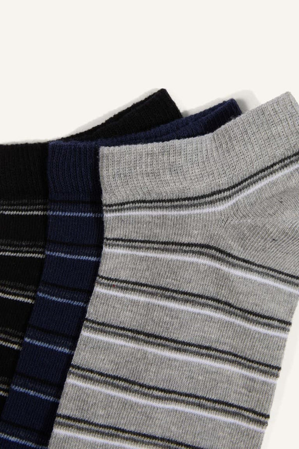 Mens 3-Pack Cotton Booties Socks