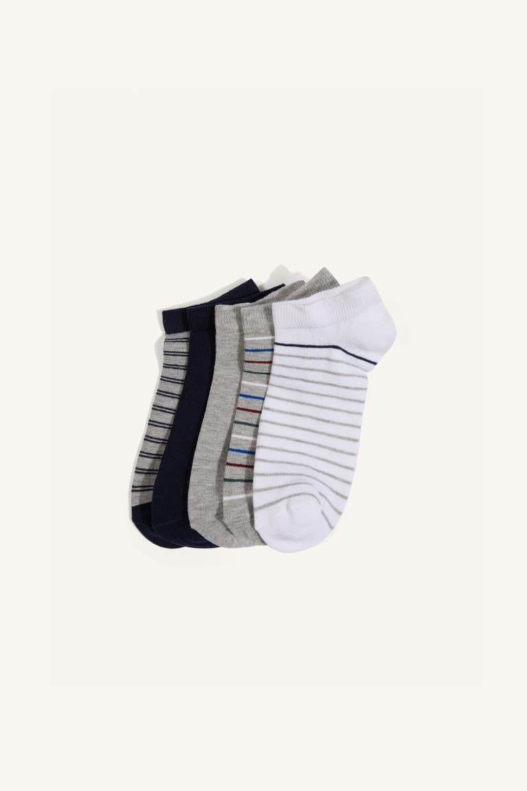 Mens 5-Pack Cotton Booties Socks
