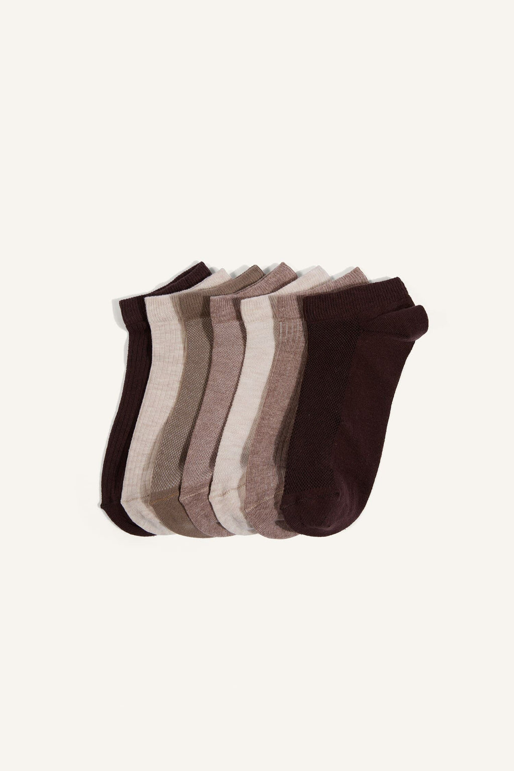 Mens 7-Pack Cotton Booties Socks