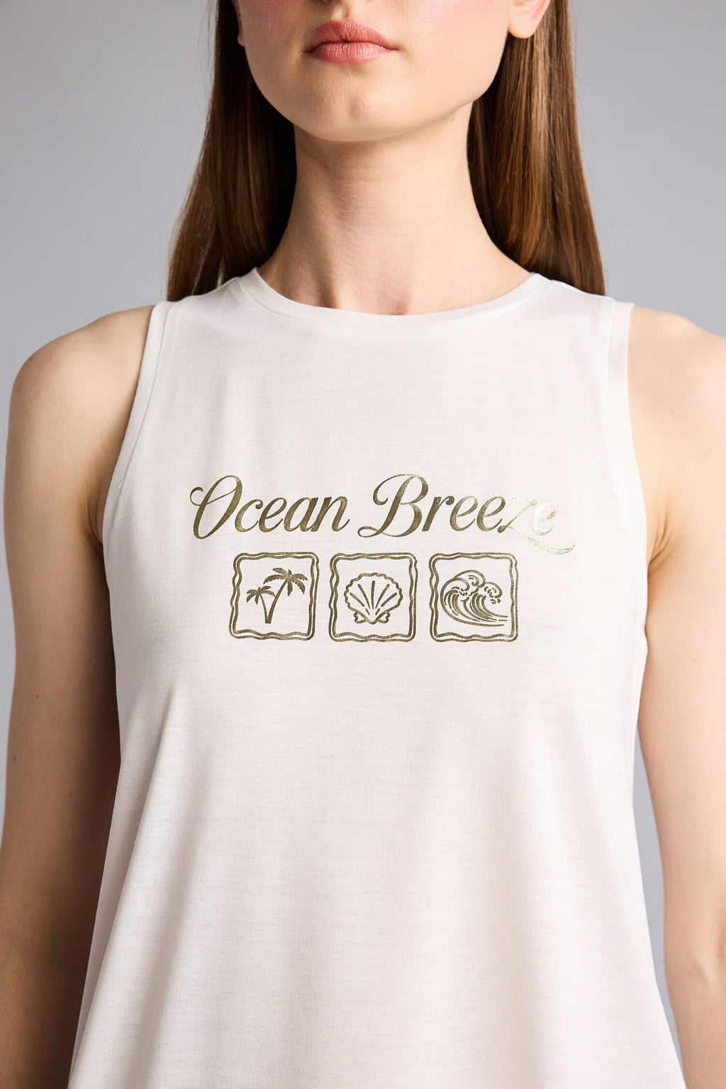 Relax Fit Slogan Printed Crew Neck Undershirt