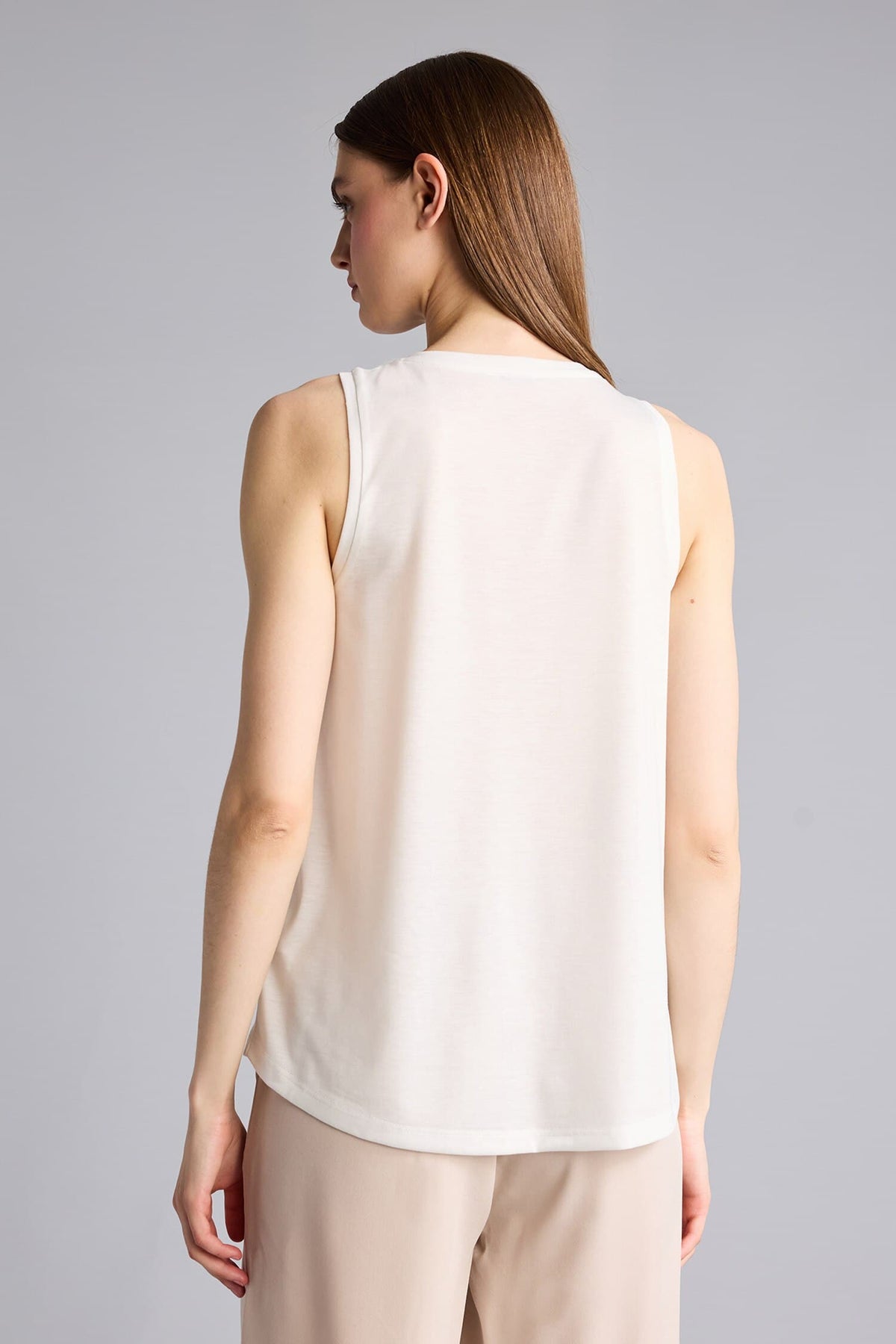 Relax Fit Slogan Printed Crew Neck Undershirt