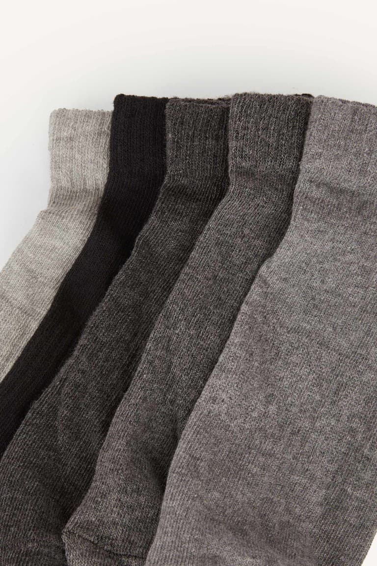 Mens Seamless 5-Pack Cotton Booties Socks