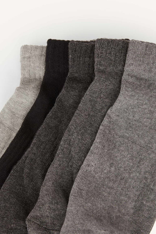 Mens Seamless 5-Pack Cotton Booties Socks