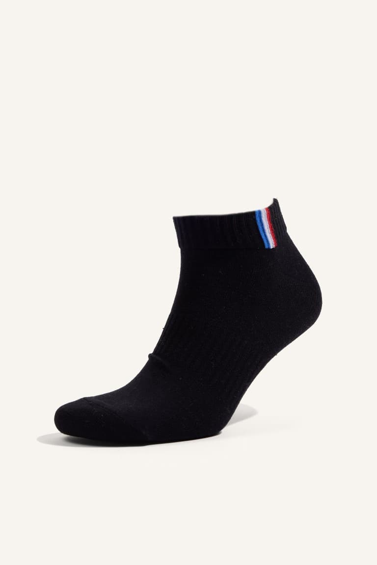 Mens Striped Seamless 3-Pack Cotton Booties Socks