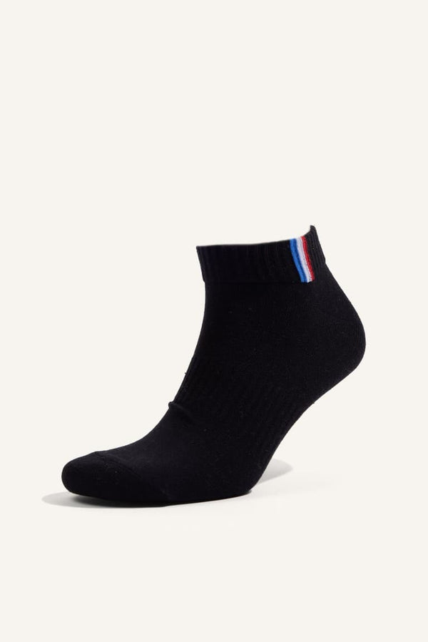 Mens Striped Seamless 3-Pack Cotton Booties Socks