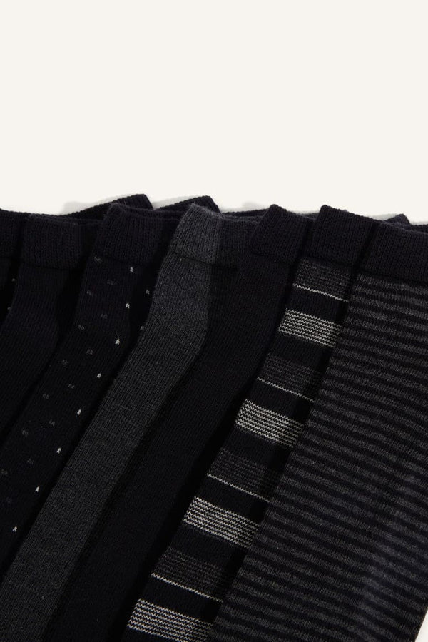 Mens Seamless 7-Pack Cotton Booties Socks