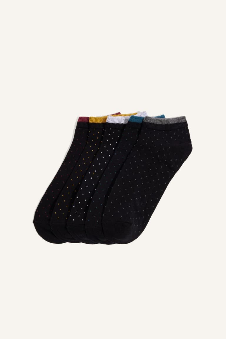Mens Seamless 5-Pack Cotton Booties Socks