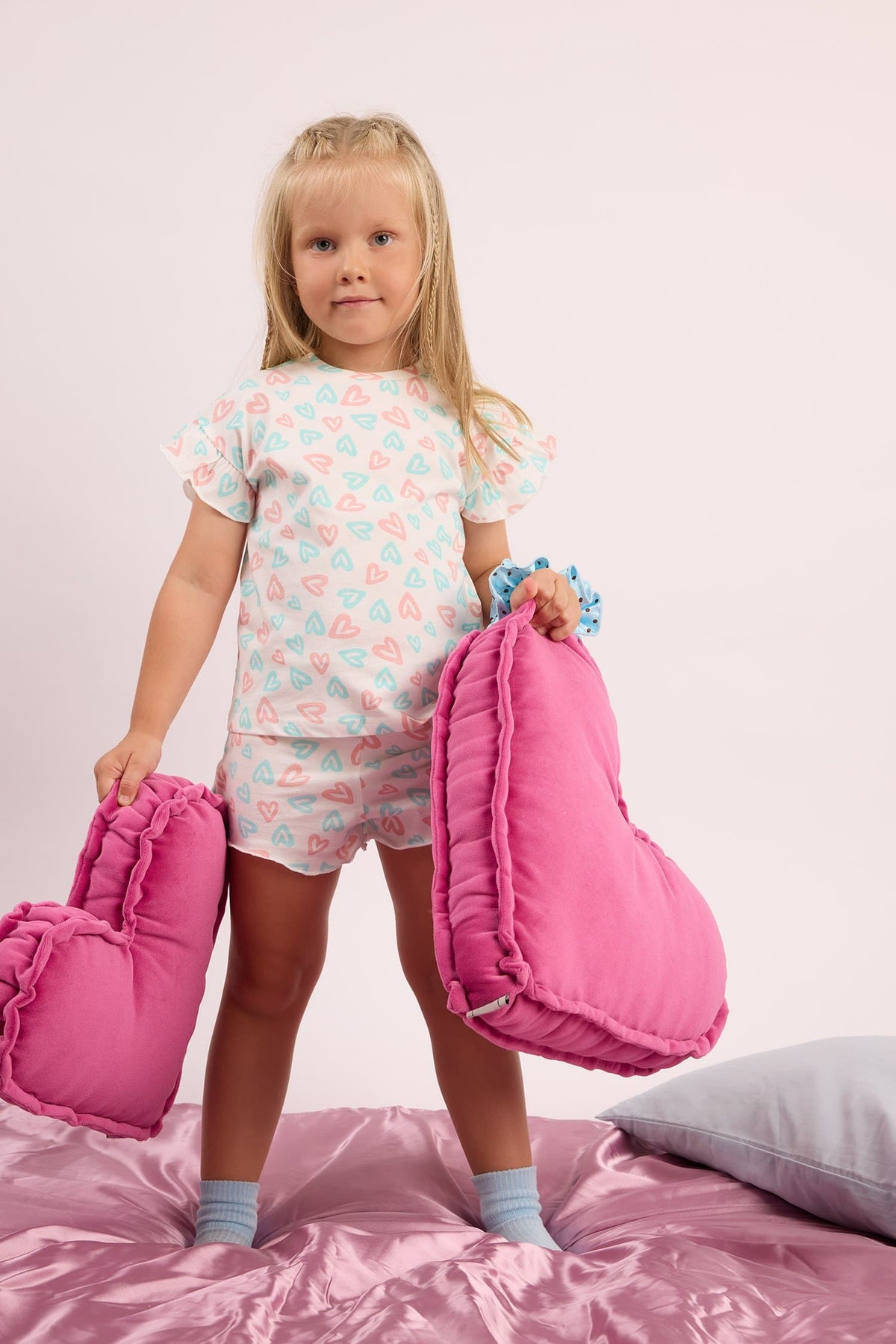 100% Cotton Printed 2-Piece Ecru Pajama Set Baby Girl