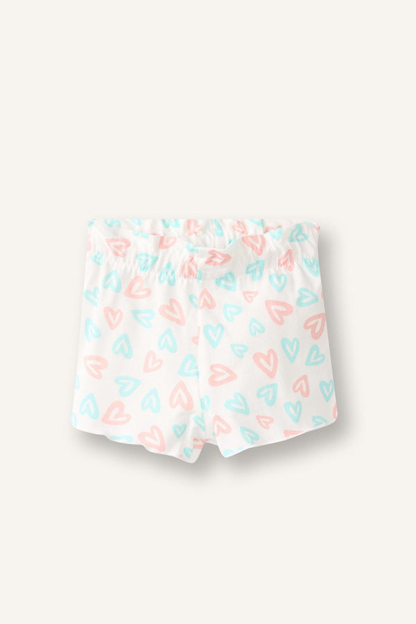 100% Cotton Printed 2-Piece Ecru Pajama Set Baby Girl