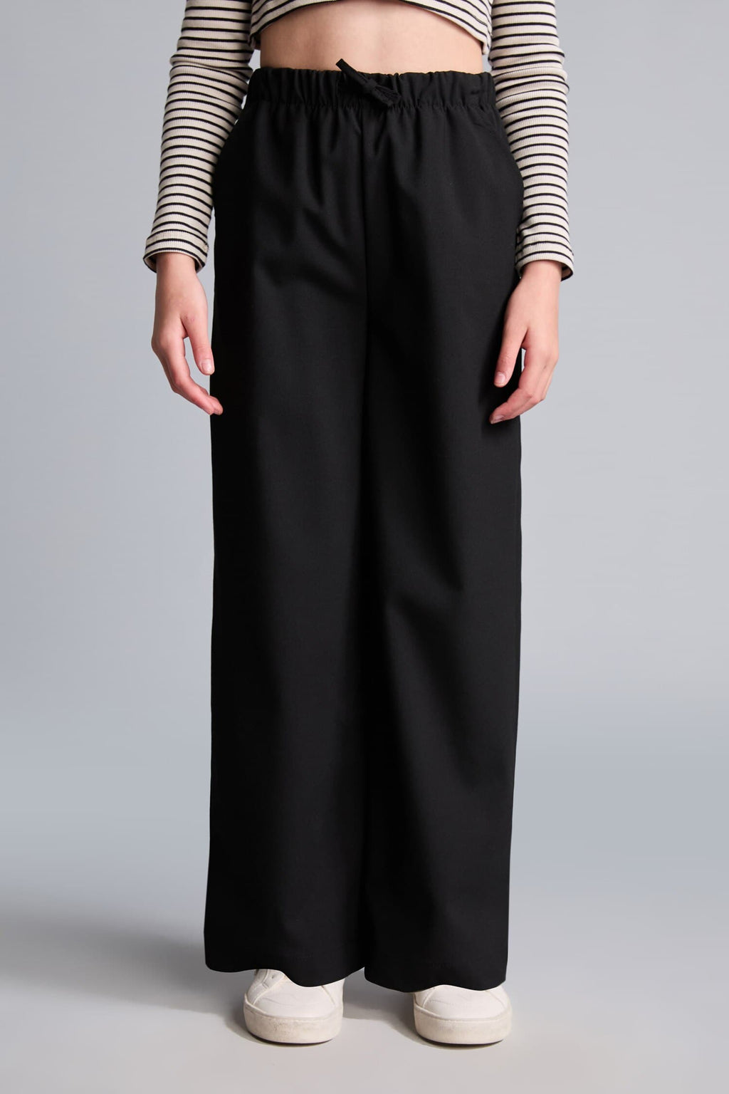 Wide Leg Grey Pants Girl