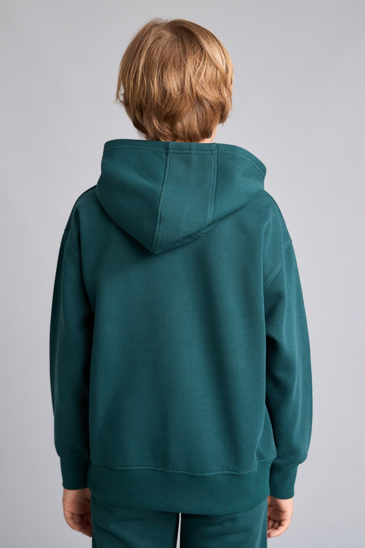 Regular Fit Hooded Printed Kangaroo Pocket Thick Fabric Sweatshirt Boys