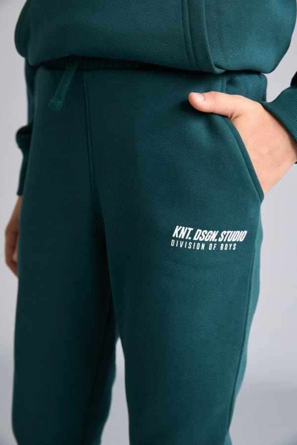 Printed Elastic Leg Thick Fabric Jogger Sweatpants Boy