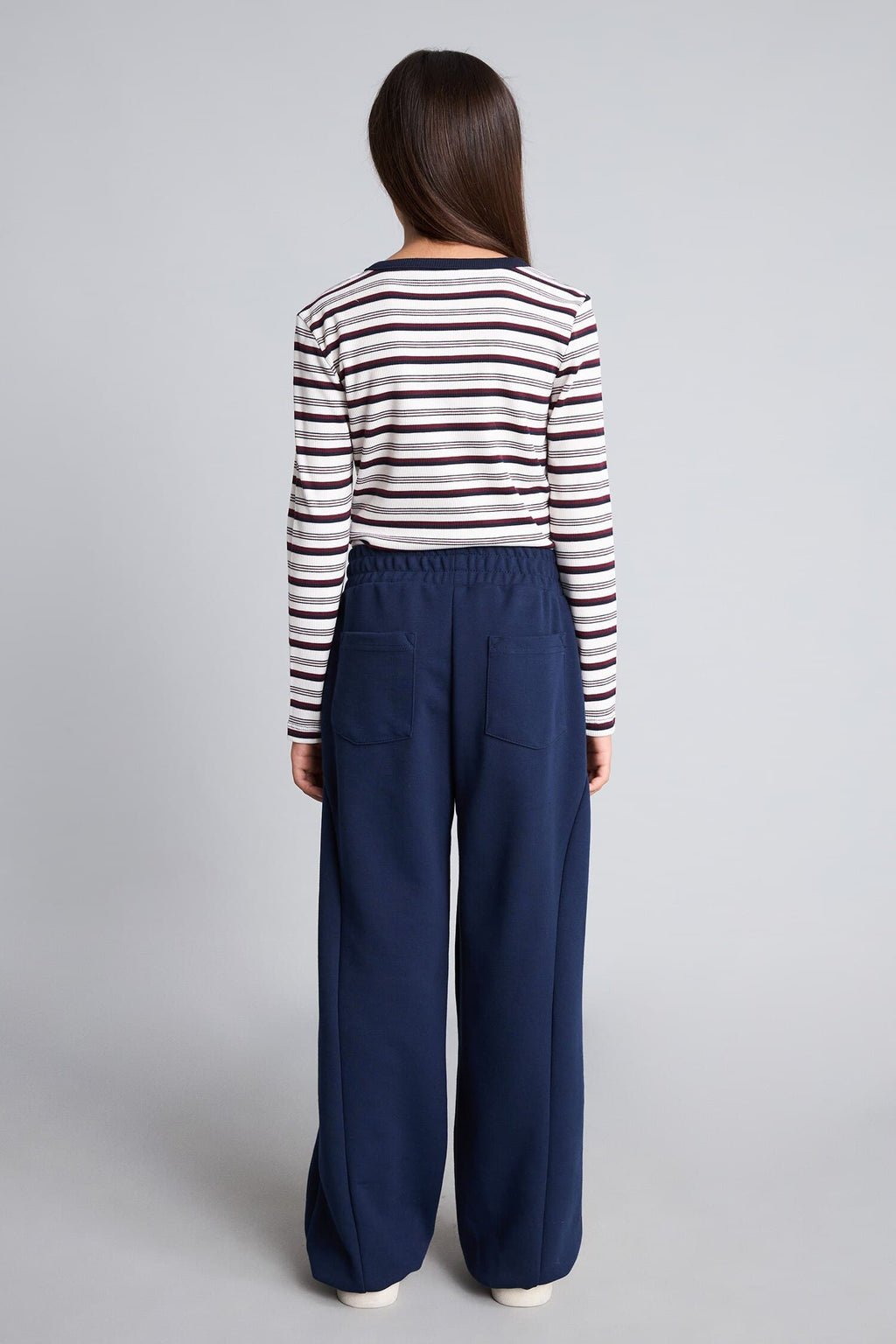 Cotton Baggy Fit Star Printed Sweatpants with Pockets for Girls
